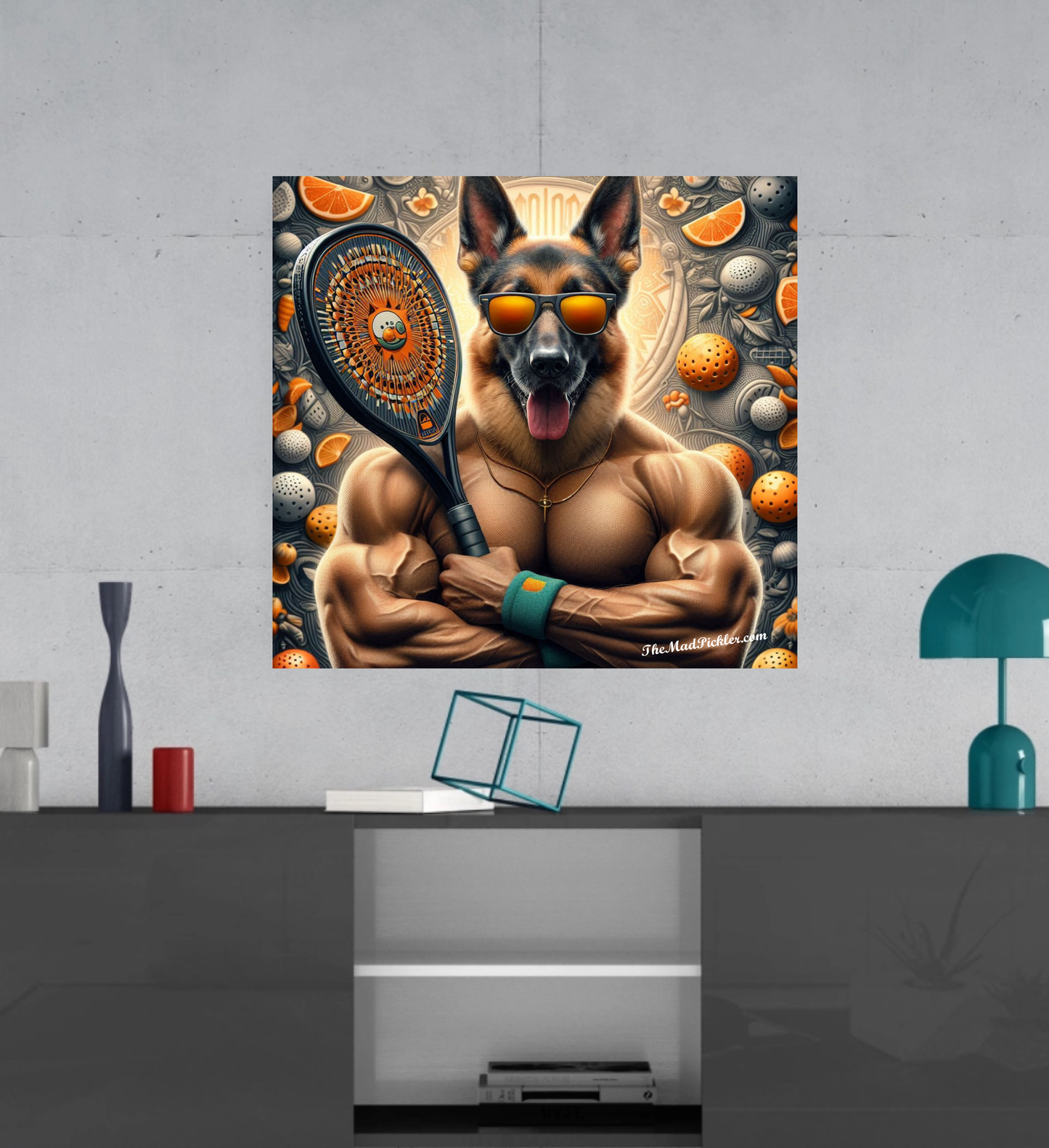 German Shepherd - Hot Dogs Series - Ready To Hang Canvas Hi-Res Wall Artwork