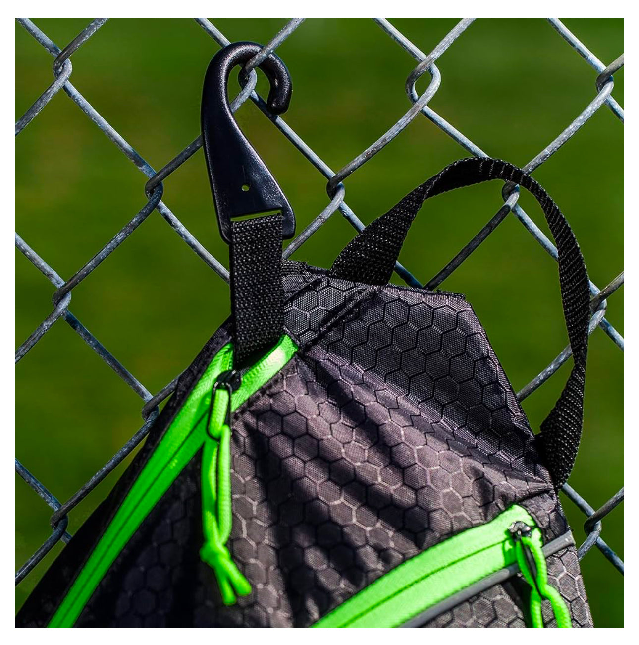 Franklin Black/Green Sports Sling Bag Backpack for Pickleball Gear - Holds Paddles, Balls + Accessories - Official US Open Bag