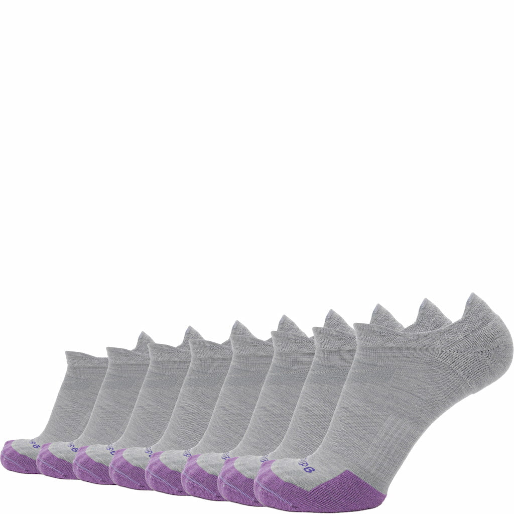 8 Pairs Laurel - Run No Show Runweight Merino Wool Sock