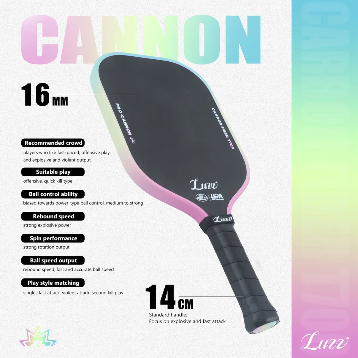 Luzz Candy Cannon Pickleball Paddle