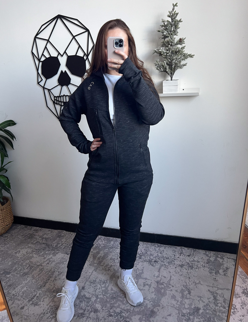 Rest Day Zip Up Sweatshirt | Charcoal