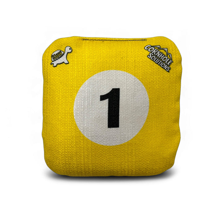 Pool Balls - Pro Style REC Cornhole Bags – Regulation 6"x6" – Full Set of 8