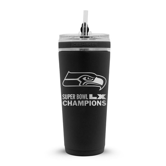 Seattle Seahawks Superbowl LX Champions 26oz Flex Bottle