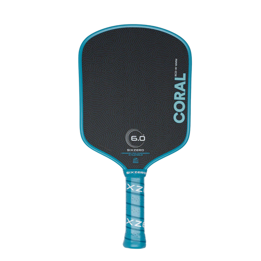 6.0 Six Zero Coral Widebody 16mm Ocean Blue Pickleball Paddle