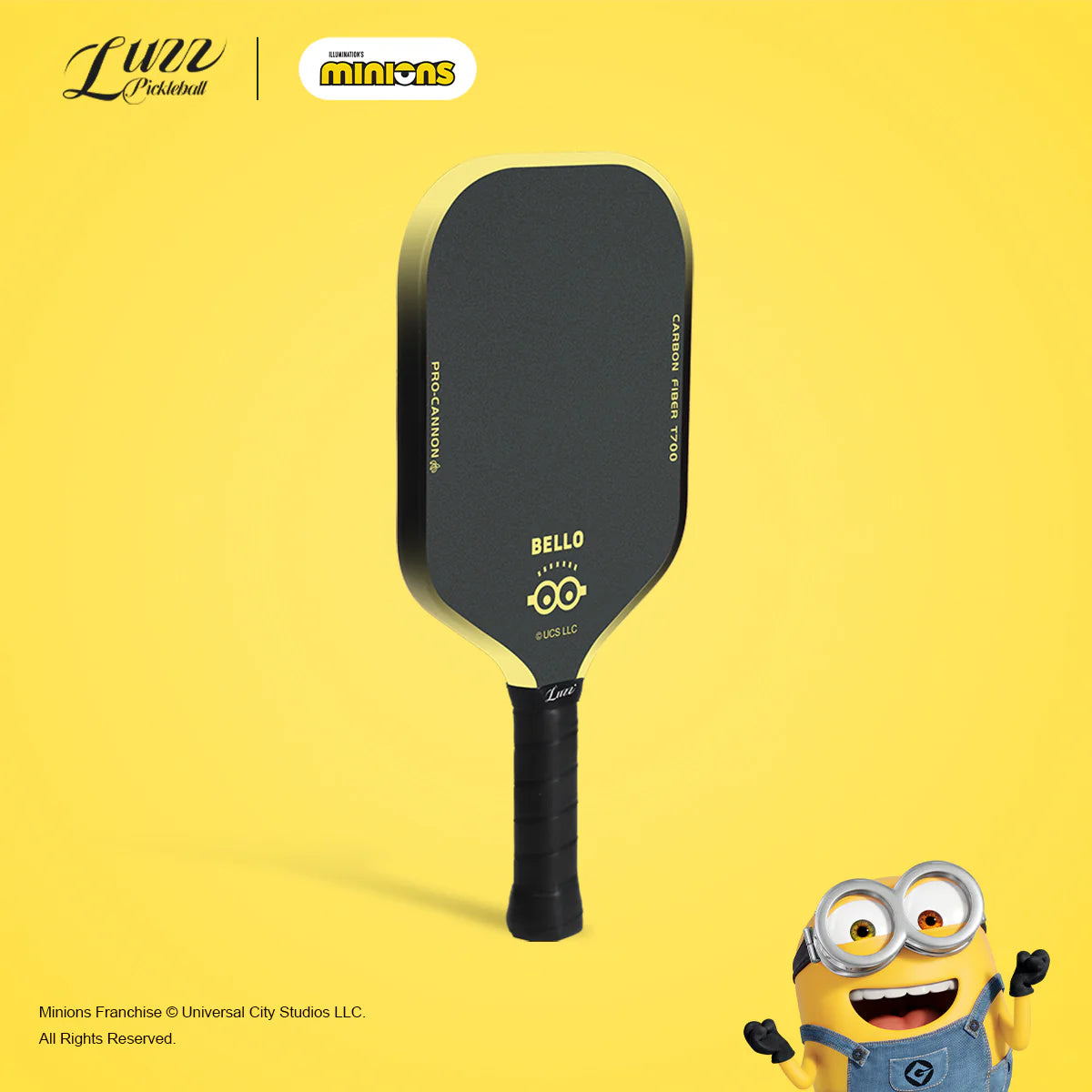 Luzz Minions Cannon Mad Pickler Edition Pickleball Paddle & Cover