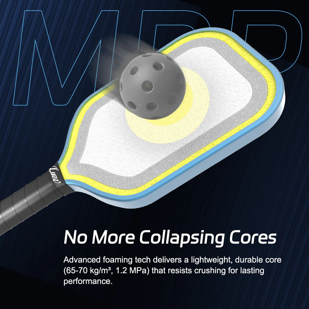 Luzz Pro 4 Blue Blaze Inferno Mad Pickler Editio Pickleball Paddle & Cover