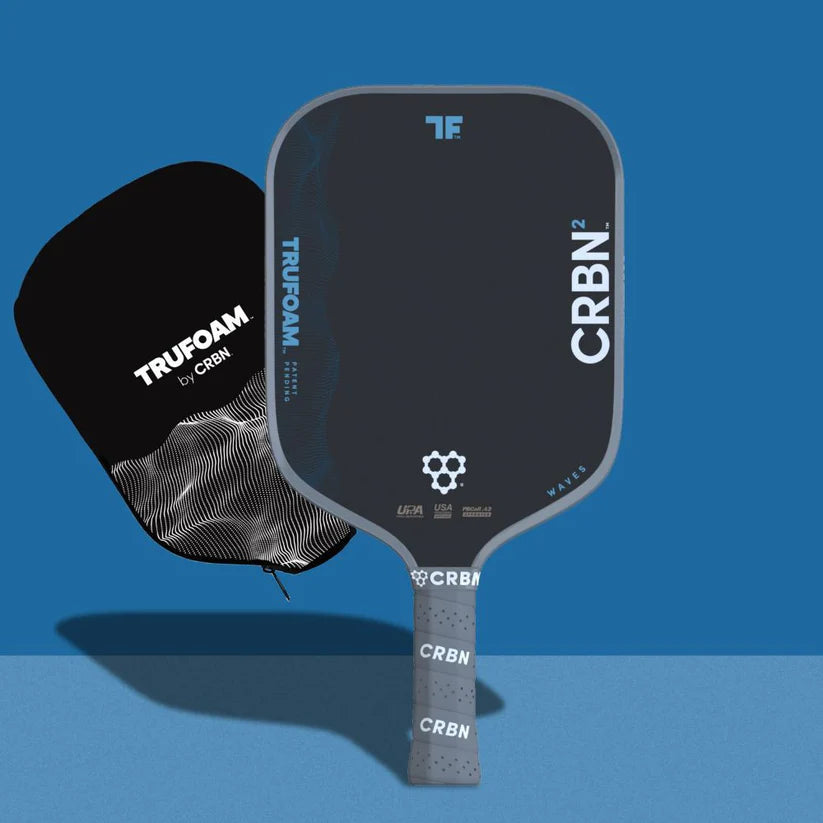 CRBN TruFoam Waves 2 Square Carbon Fiber Pickleball Paddle