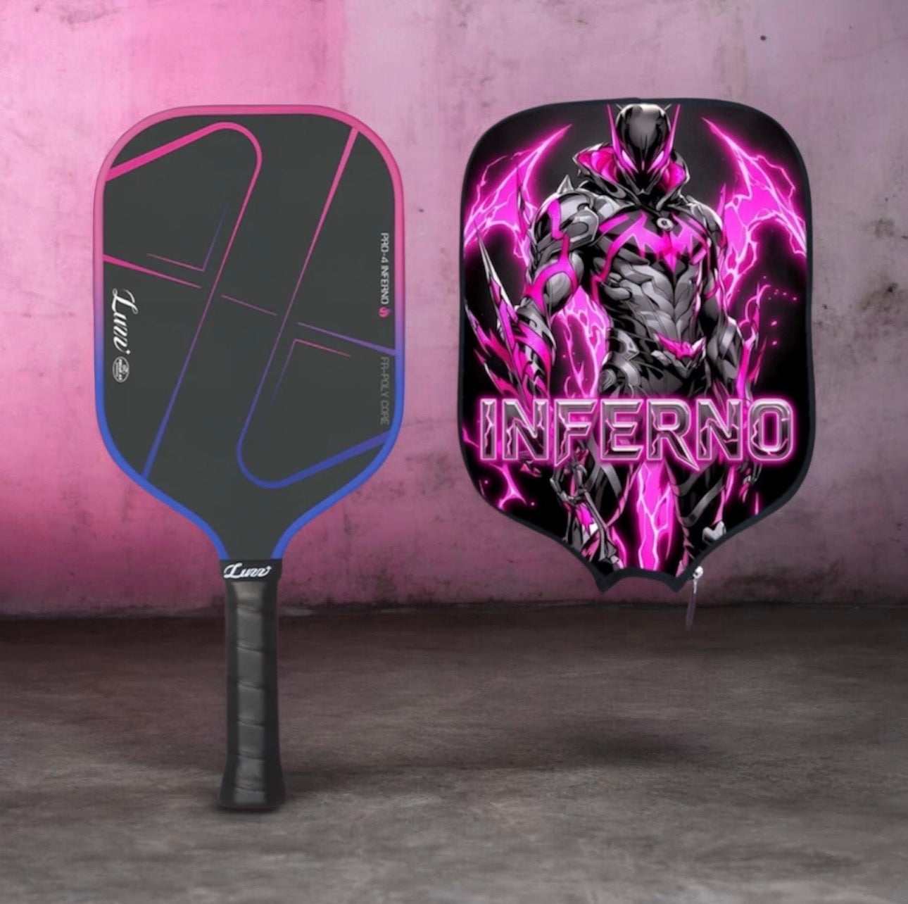 Luzz Pro 4 Inferno Mad Pickler Edition Pickleball Paddle & Cover