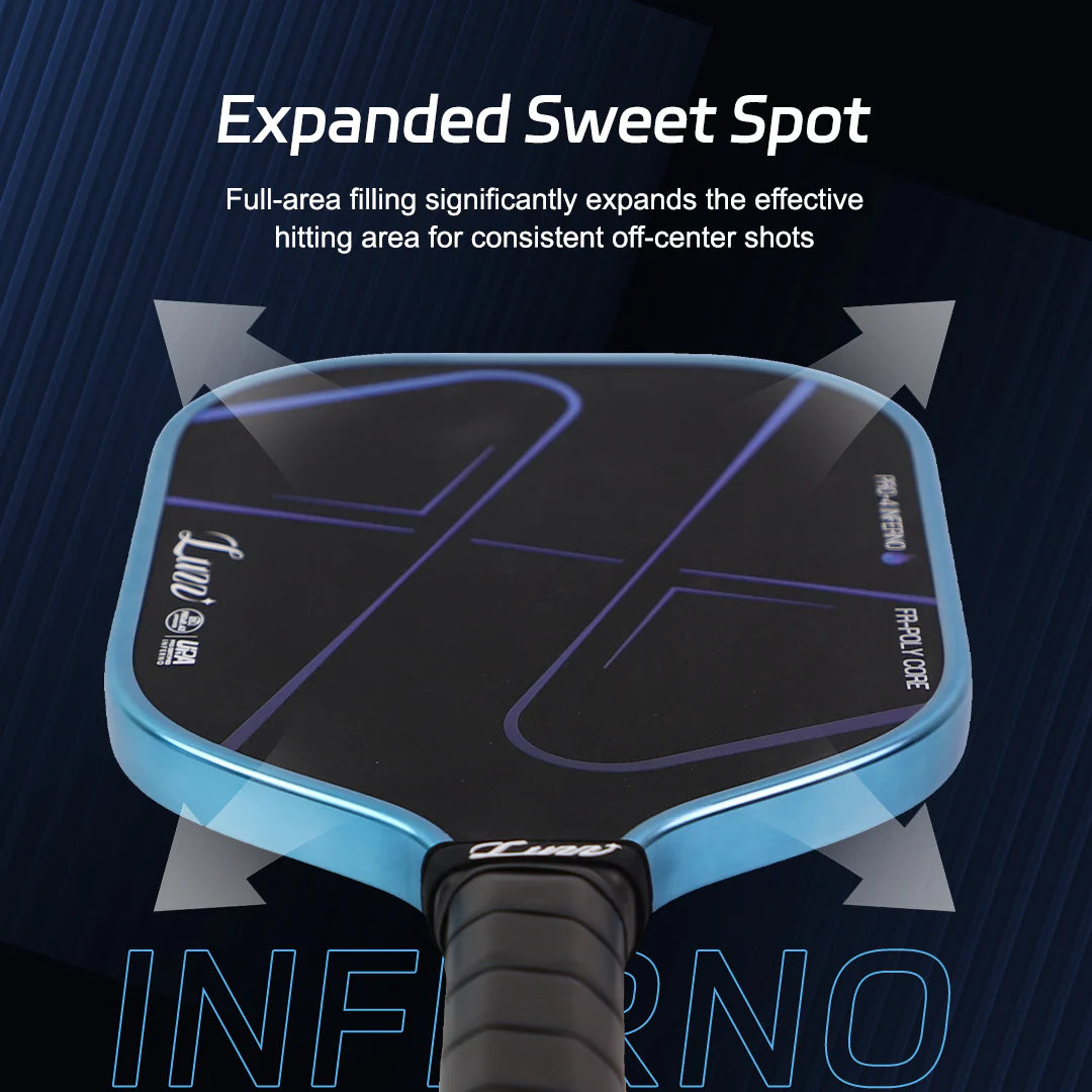 Luzz Pro 4 Blue Blaze Inferno Mad Pickler Editio Pickleball Paddle & Cover