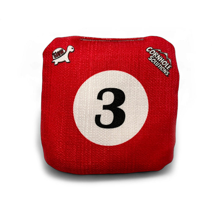 Pool Balls - Pro Style REC Cornhole Bags – Regulation 6"x6" – Full Set of 8