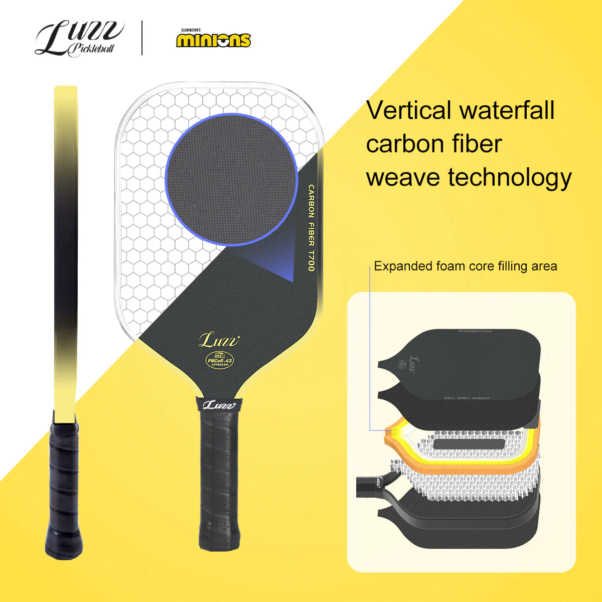 Luzz Minions Cannon Mad Pickler Edition Pickleball Paddle & Cover