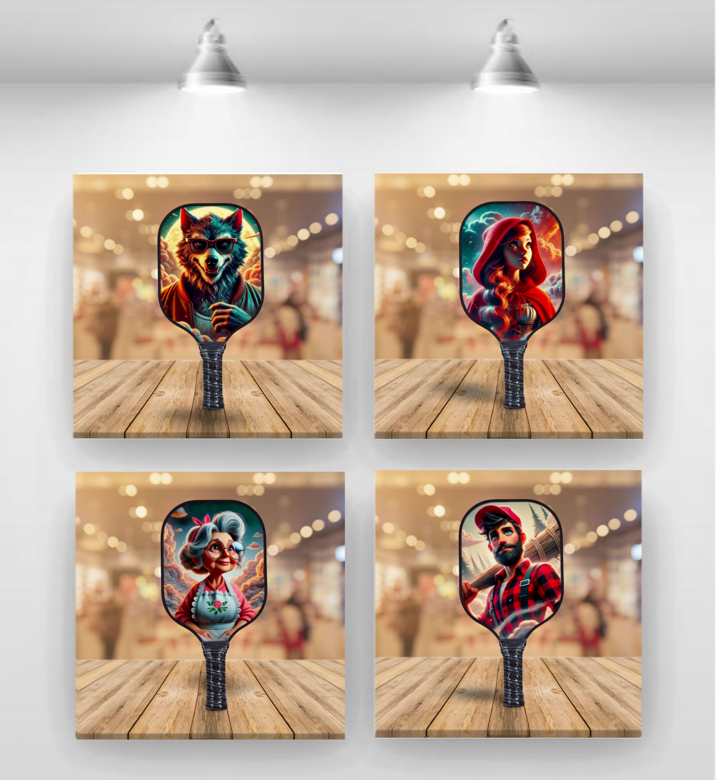 Red Riding Hood - Special Edition - 4 Pickleball Paddle Set