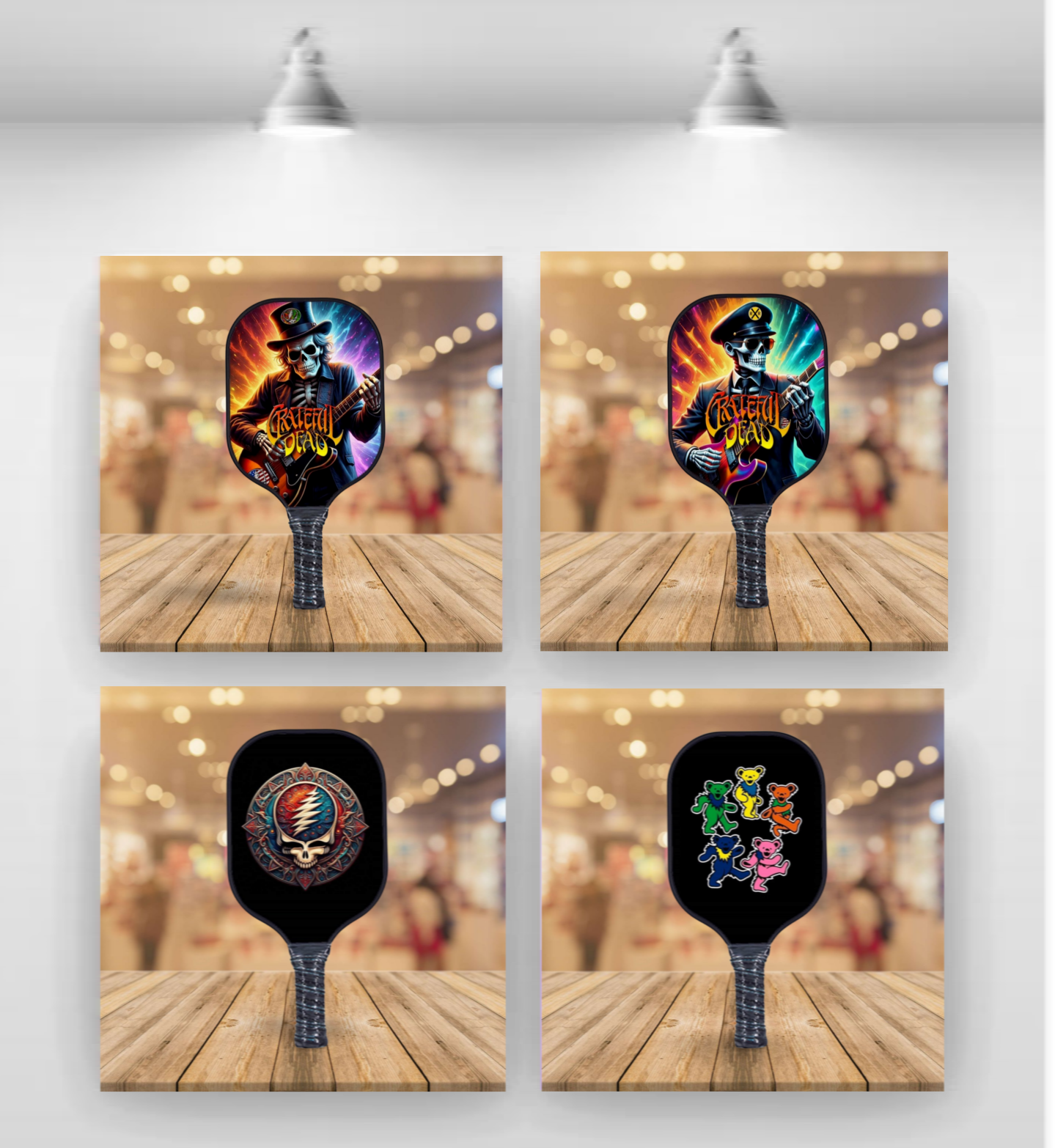 Grateful Dead - Deadheads - 4 Paddle Set
