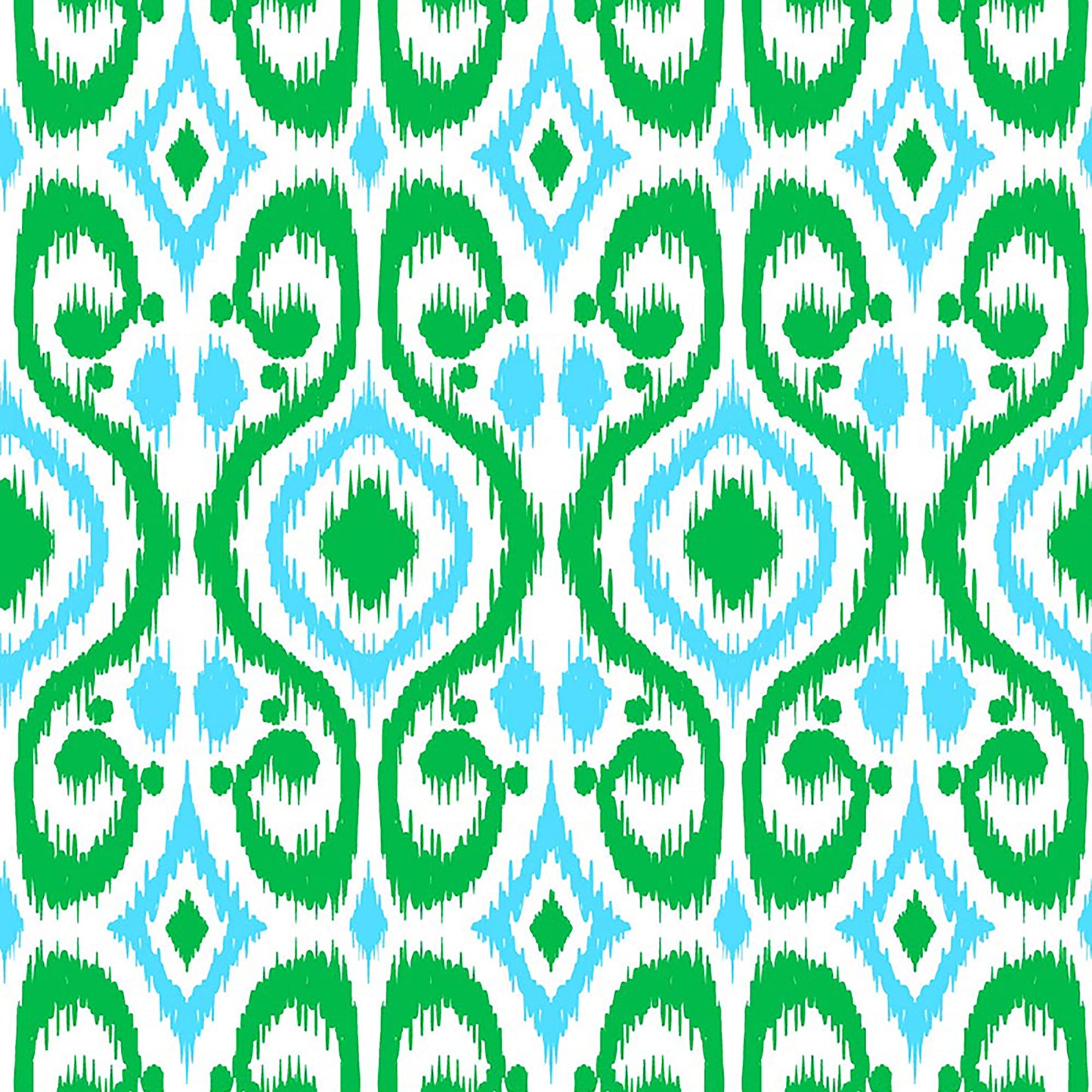 Kiawah Country Club Skort in Ikat Island Turquoise and Kelly Green