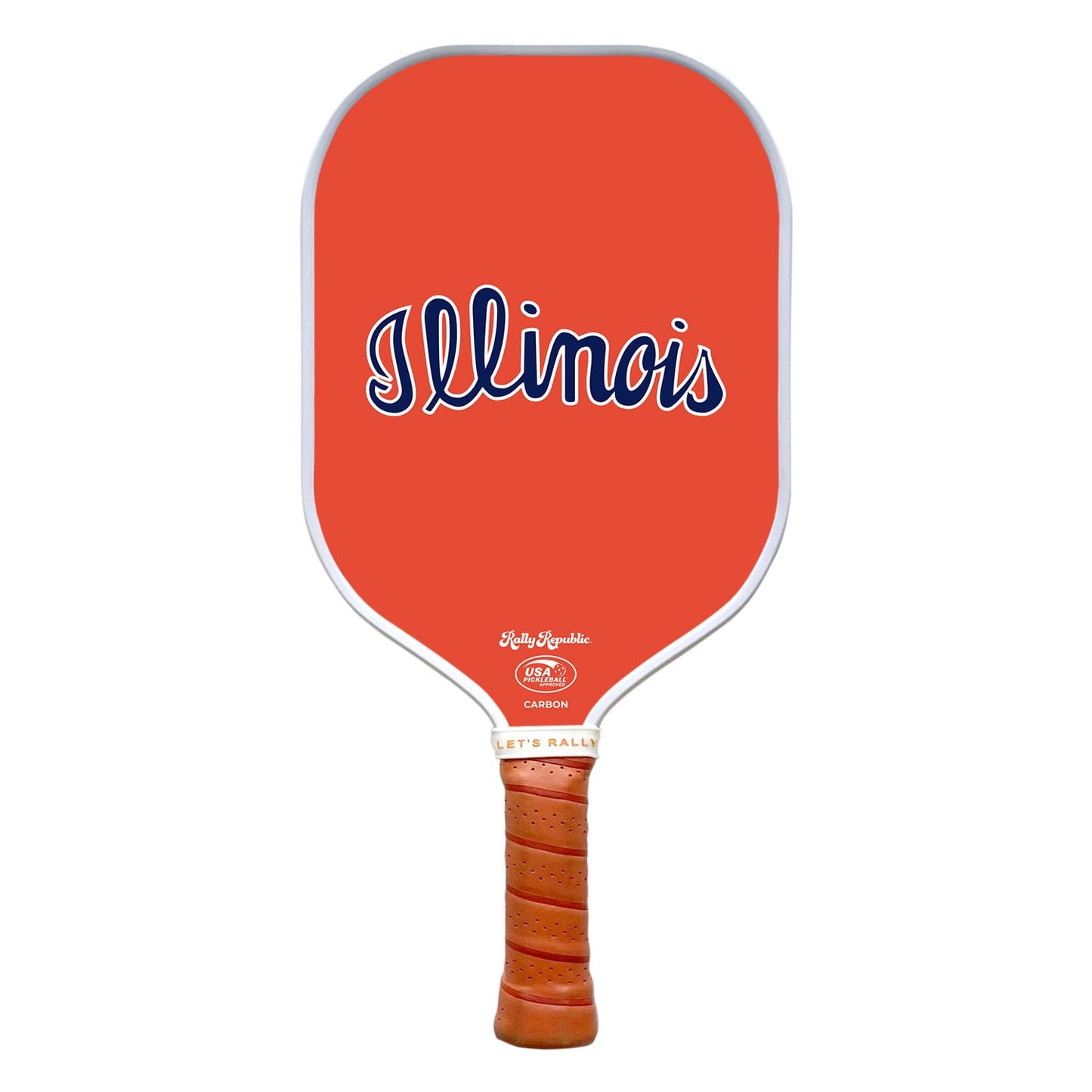 Illinois Fighting Illini Orange Script Illinois Pickleball Paddle