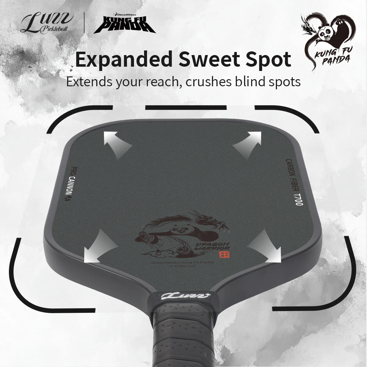 Luzz Kung Fu Panda Cannon Pickleball Paddle & Cover