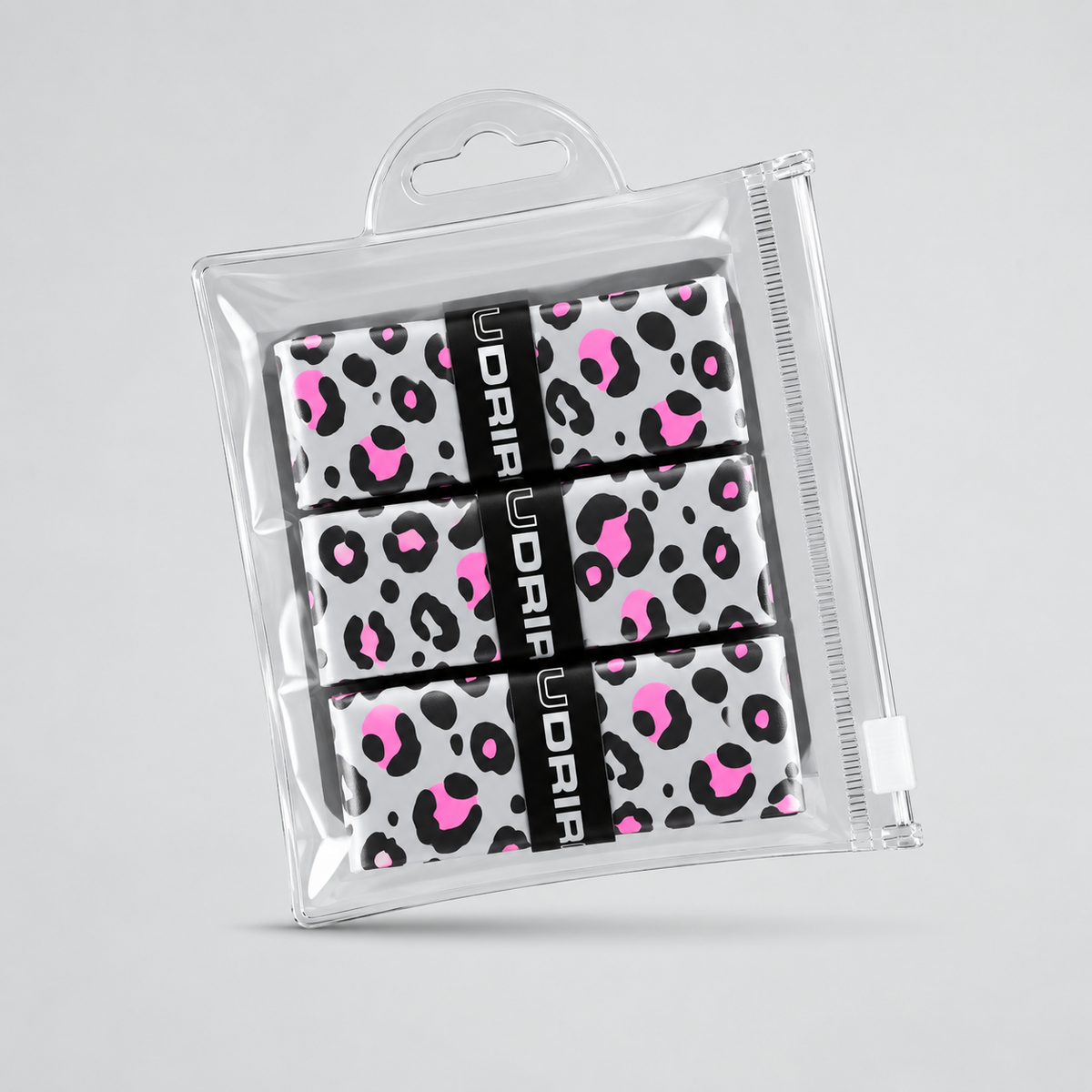 Grey& Pink Leopard Print- Custom Grips