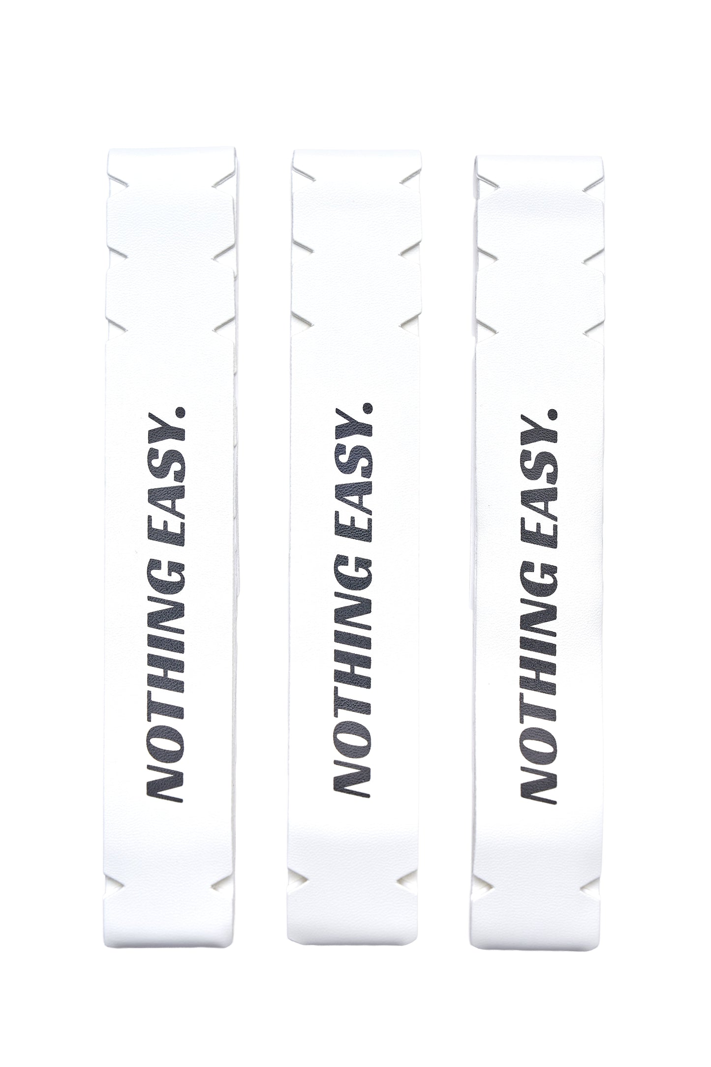 Pickleball Edge Guard Tape - “NOTHING EASY.” / 16mm - White / Azora Athletics