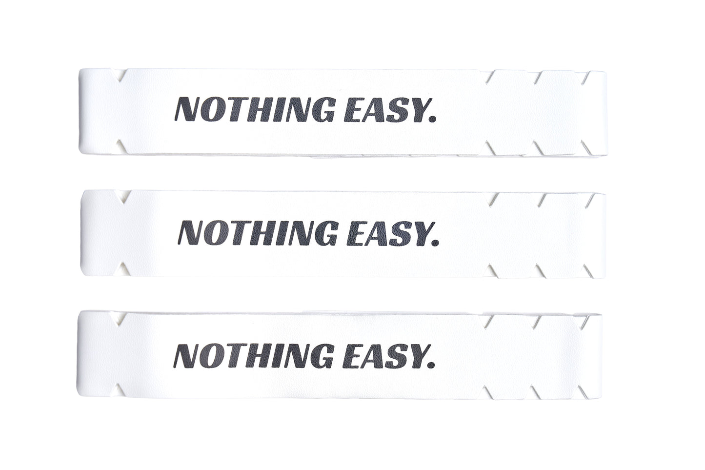 Pickleball Edge Guard Tape - “NOTHING EASY.” / 16mm - White / Azora Athletics