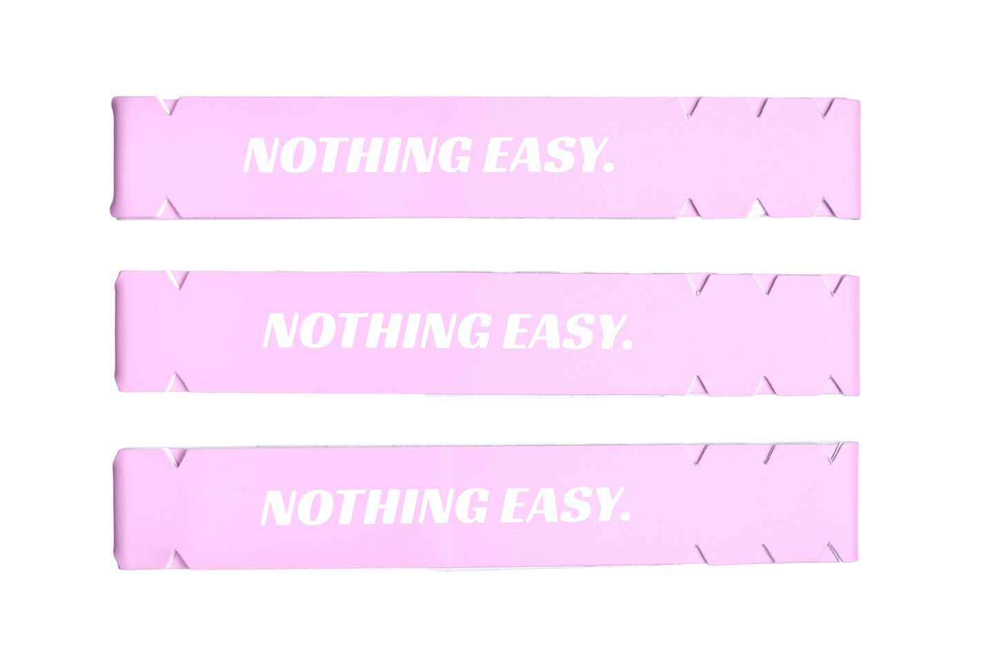 Pickleball Edge Guard Tape - “NOTHING EASY.” / 16mm - Pink / Azora Athletics