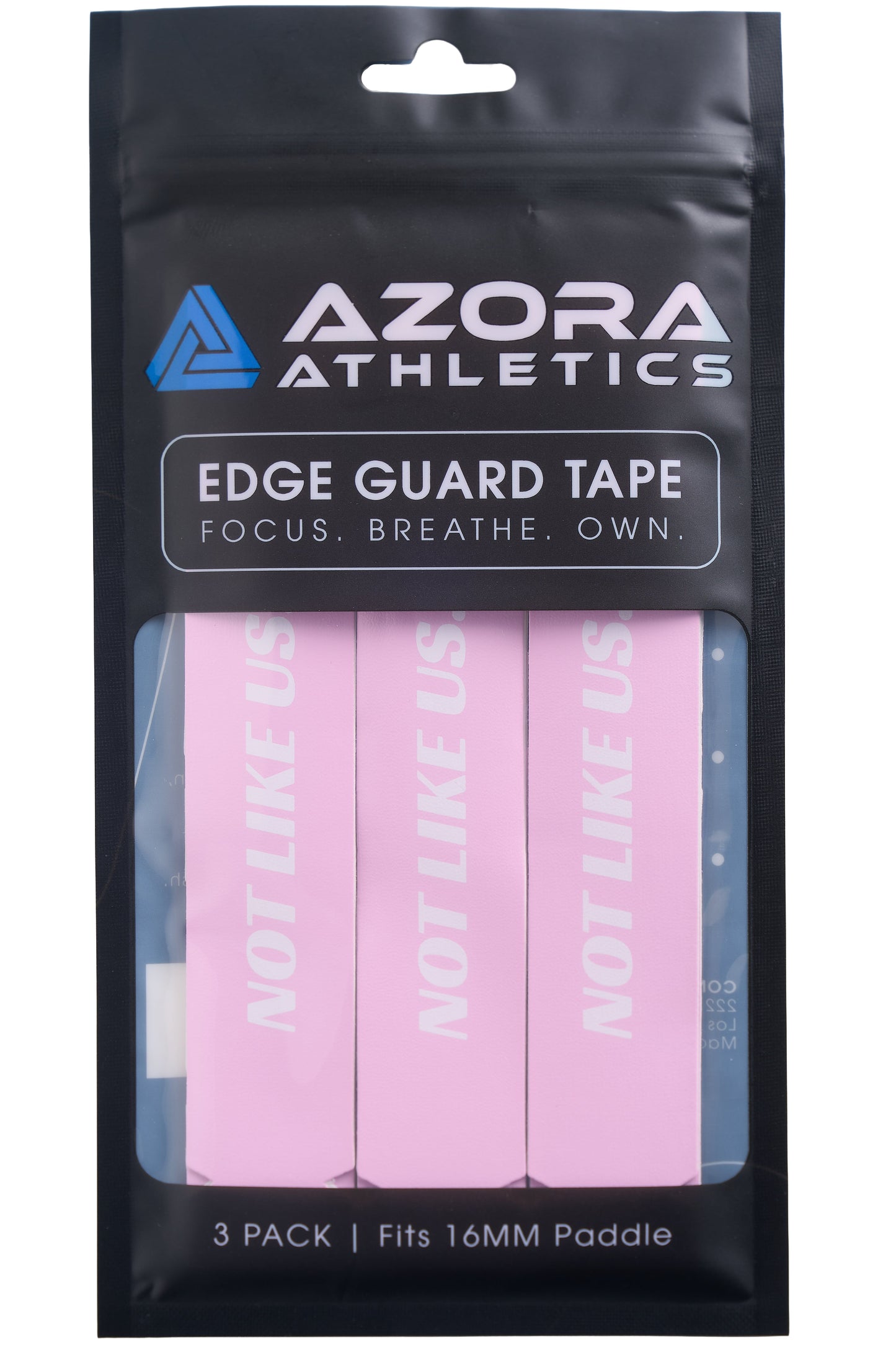 Pickleball Edge Guard Tape - “NOT LIKE US.” / 16mm - Pink / Azora Athletics