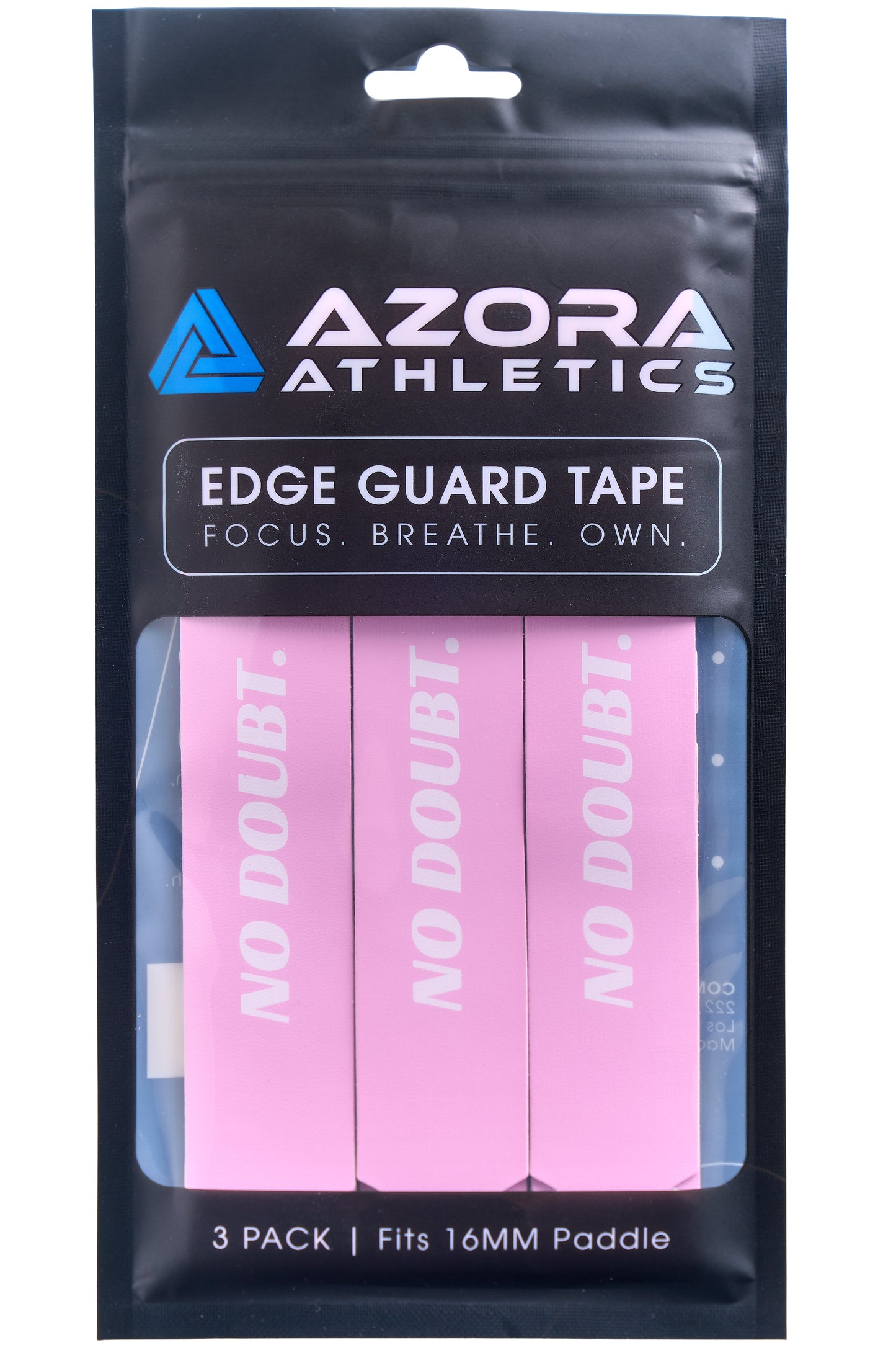 Pickleball Edge Guard Tape - “NO DOUBT.” / 16mm - Pink / Azora Athletics