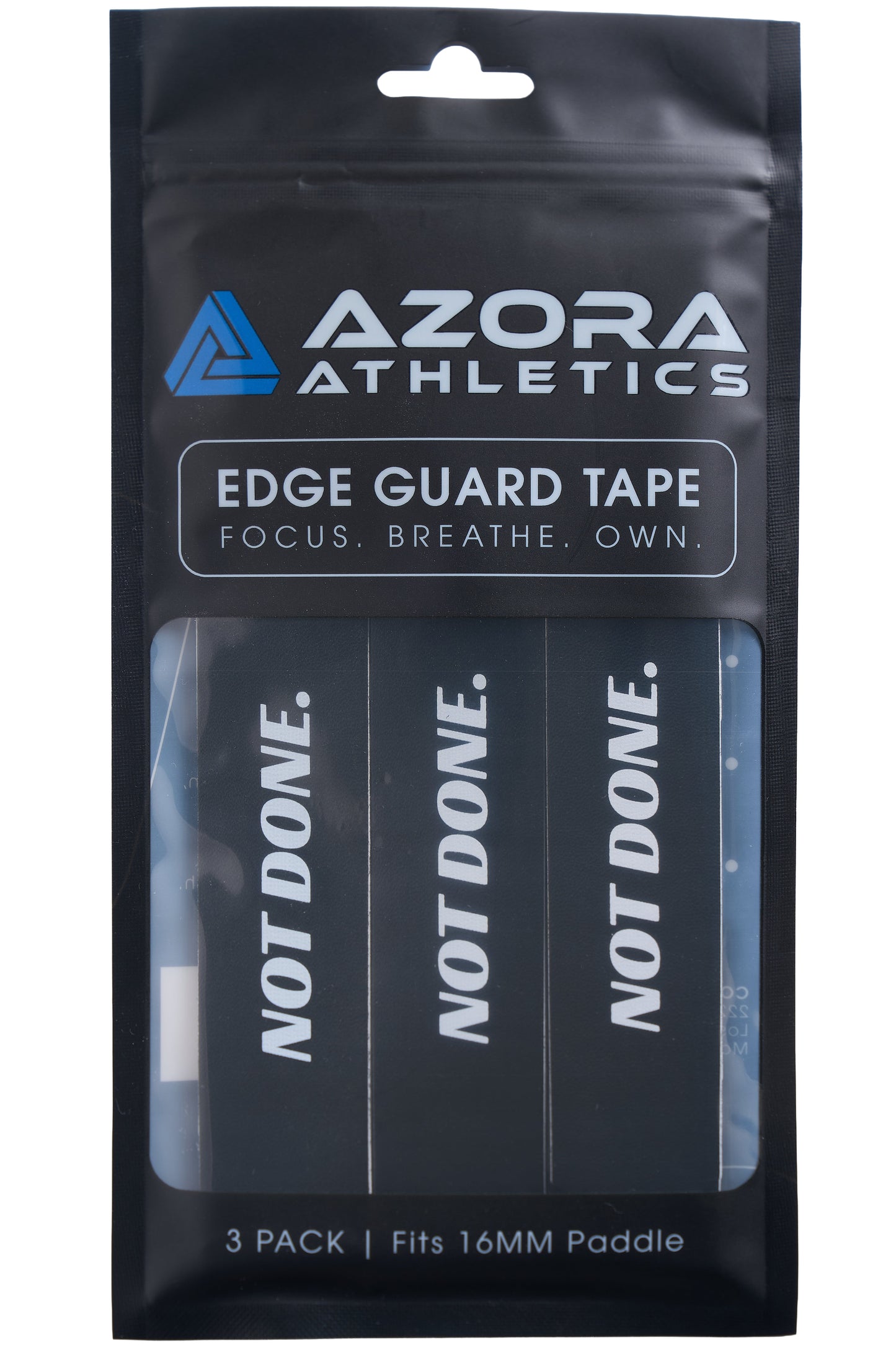 Pickleball Edge Guard Tape - “NOT DONE.” / 16mm - Black / Azora Athletics
