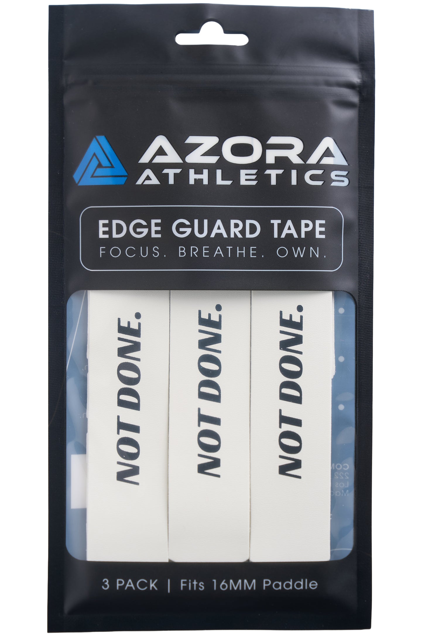 Pickleball Edge Guard Tape - “NOT DONE.” / 16mm - White / Azora Athletics