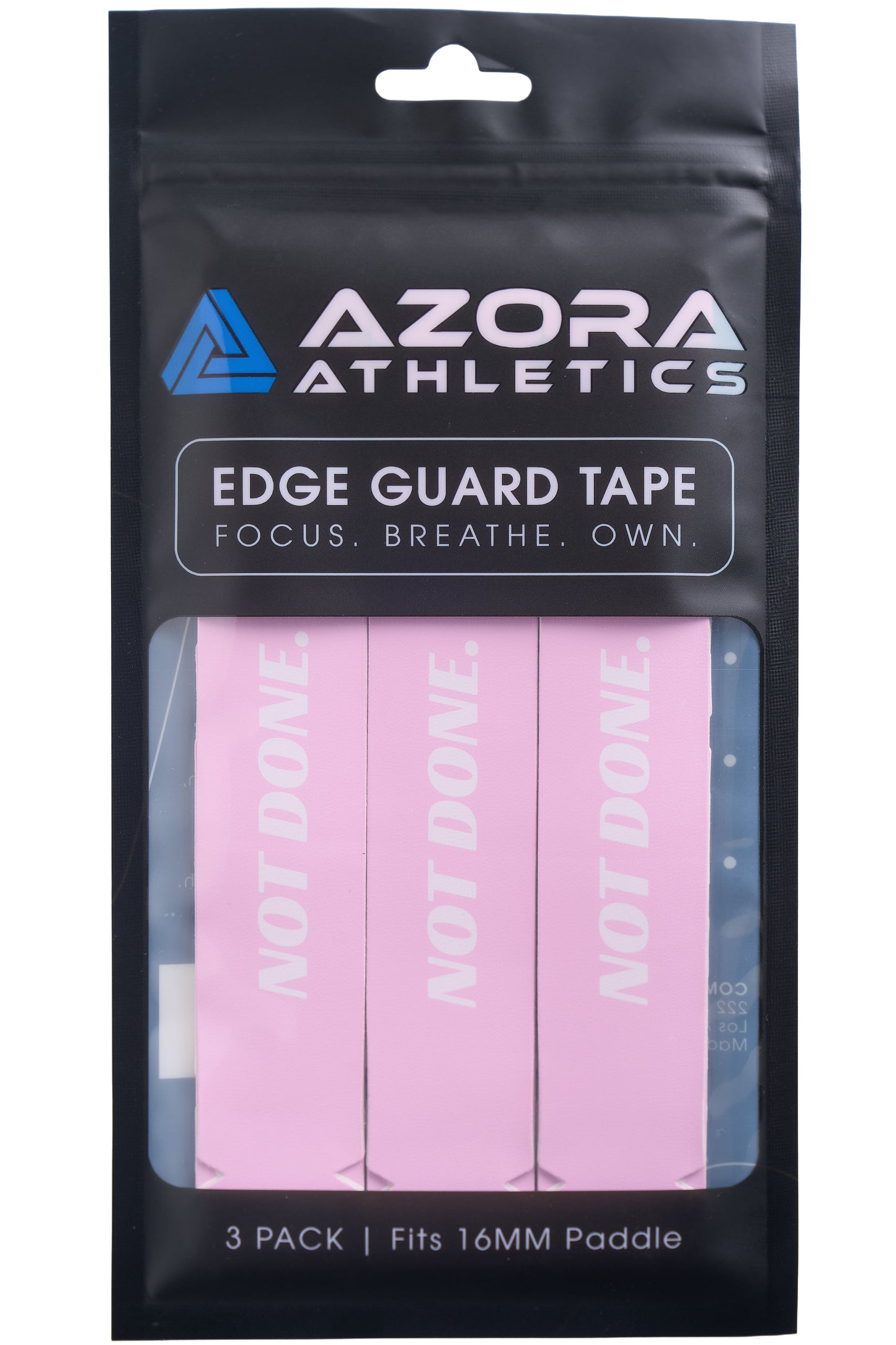 Pickleball Edge Guard Tape - “NOT DONE.” / 16mm - Pink / Azora Athletics