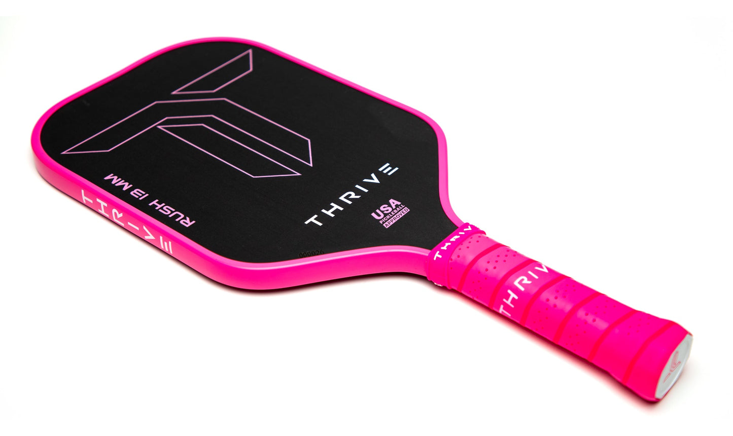 RUSH 13  SINGLES (PINK)  Includes custom weight card, paddle cover, paddle eraser, and lead weights.