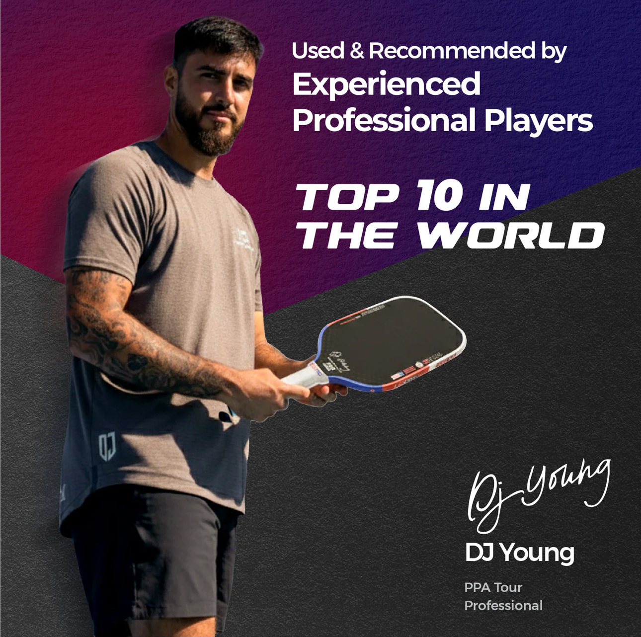 DJ Young Starion Gen 4 Pro+ 16mm Pickleball Paddle