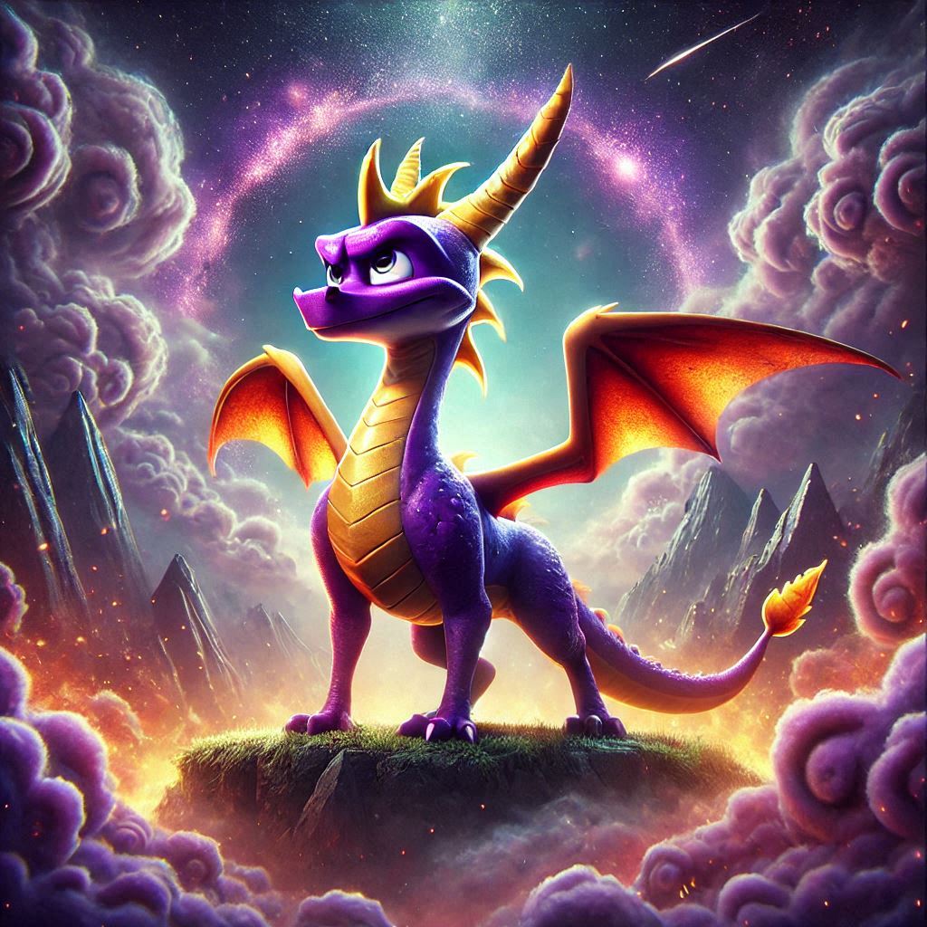 Spyro The Dragon -  Ready To Hang  Canvas Hi-Res Wall Artwork