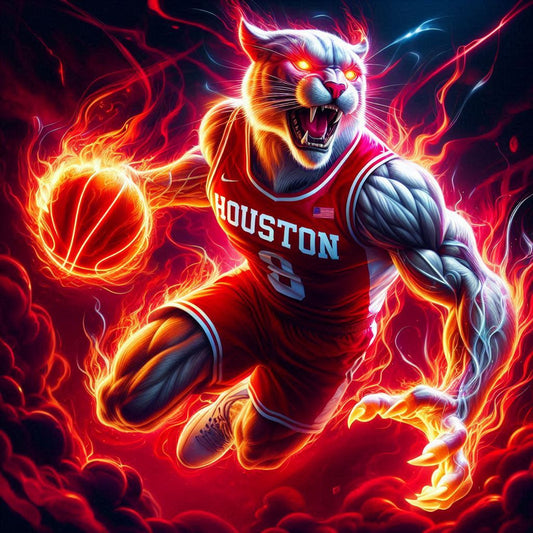 Houston Cougars - Basketball -  Ready To Hang  Canvas Hi-Res Wall Artwork
