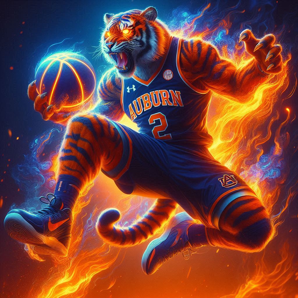 Auburn Tigers - Basketball -  Ready To Hang  Canvas Hi-Res Wall Artwork