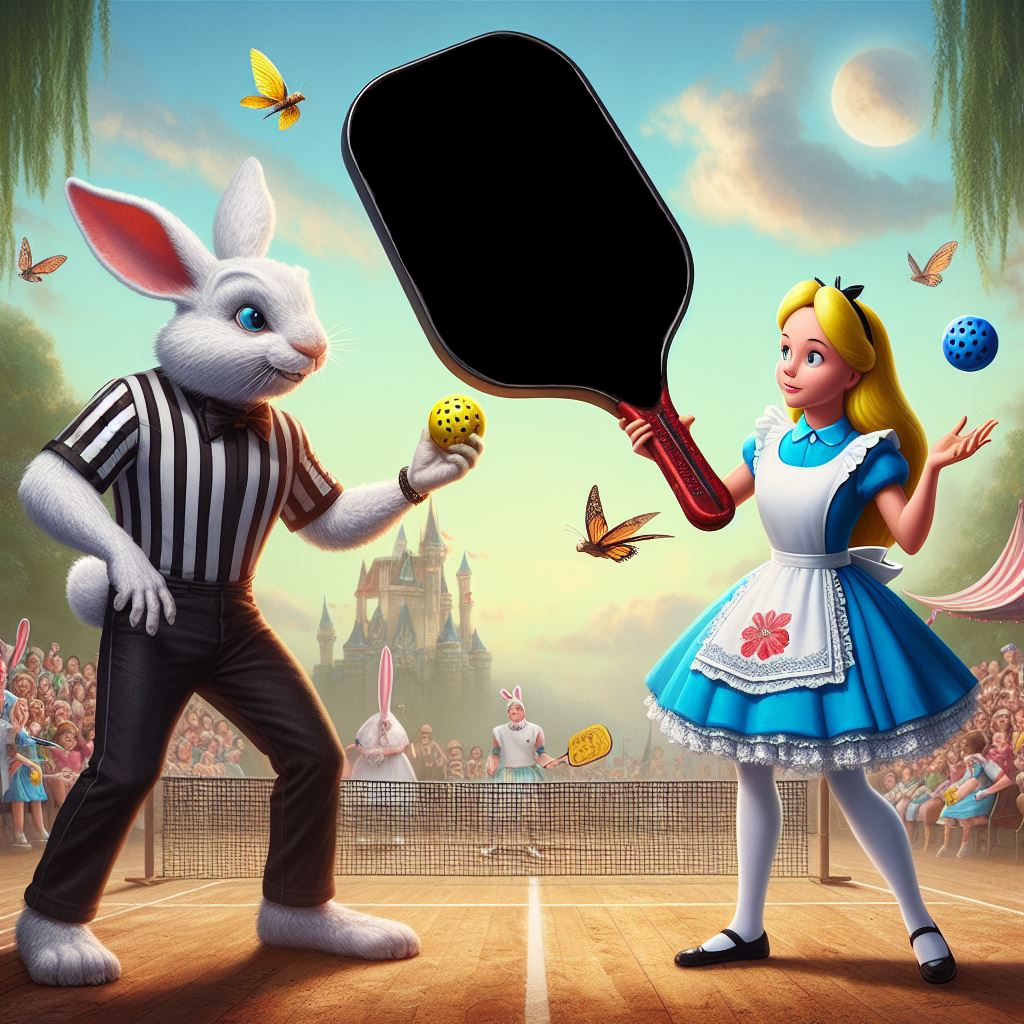 Alice In Wonderland Pickleball  -  Ready To Hang  Canvas Hi-Res Wall Artwork