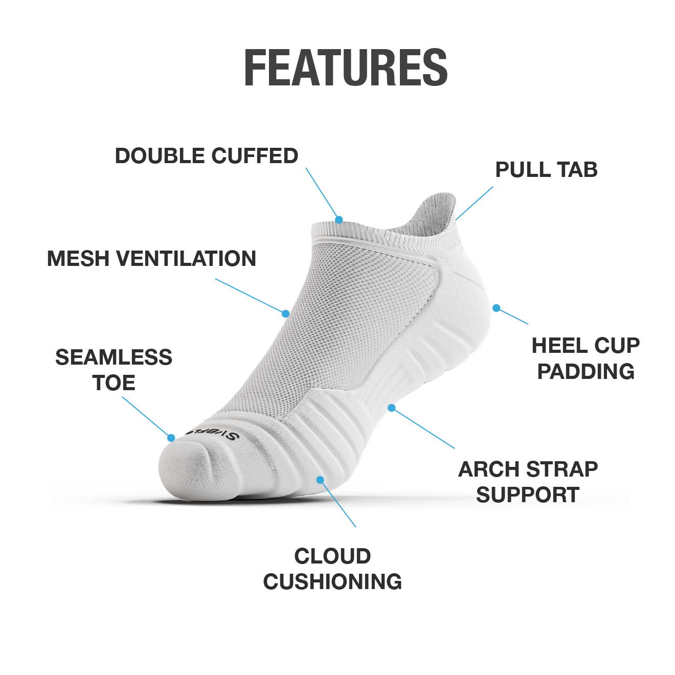 CloudFusion™ Athletic Cushioned Low Socks