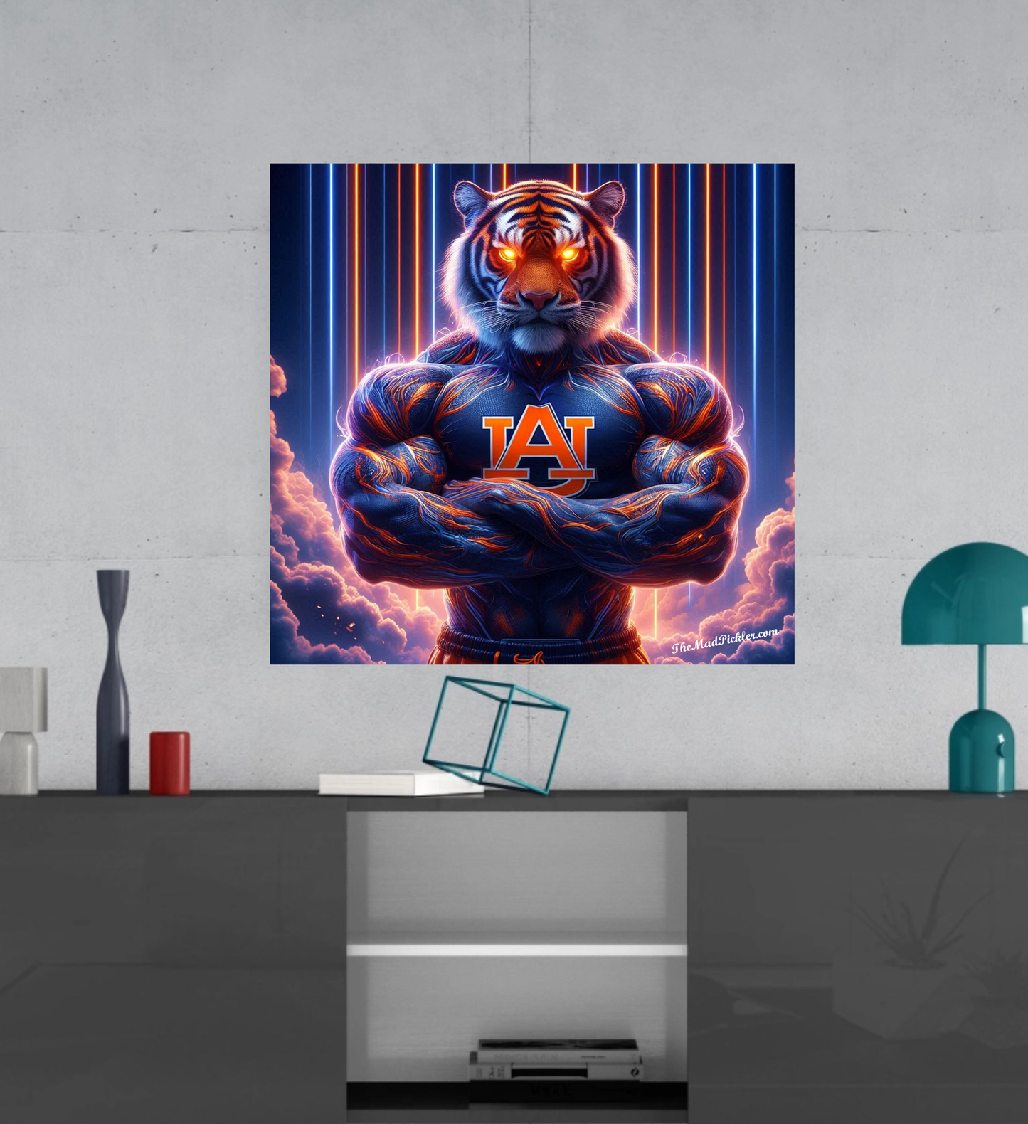 Auburn Tiger  - The Stare Down - Ready To Hang  Canvas Hi-Res Wall Artwork