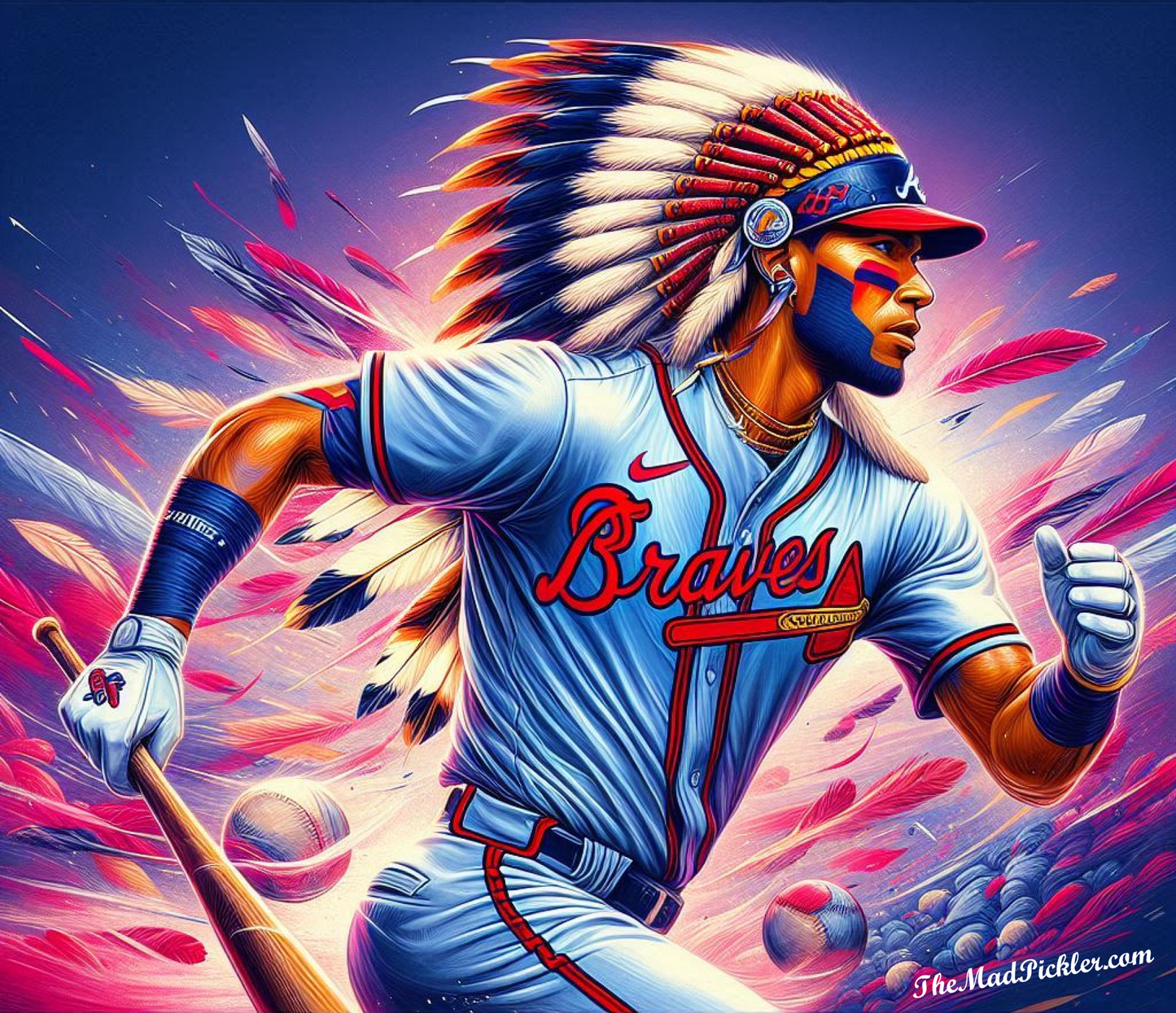 Atlanta Braves - Baseball Chief -  Ready To Hang  Canvas Hi-Res Wall Artwork