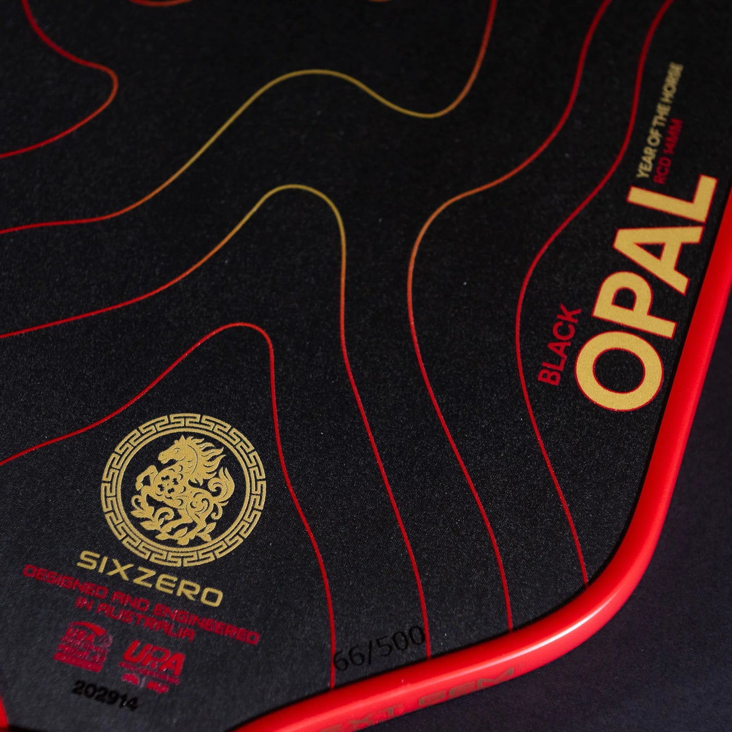 Six Zero - Black Opal 'Year of the Horse' Edition Pickleball Paddle & Mad Pickler Cover