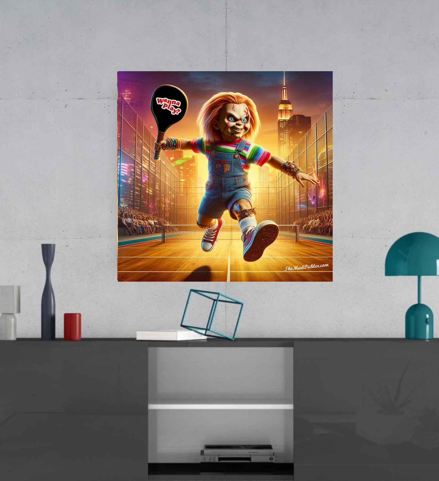 Chucky - Wanna Play -Ready To Hang  Canvas Hi-Res Wall Artwork