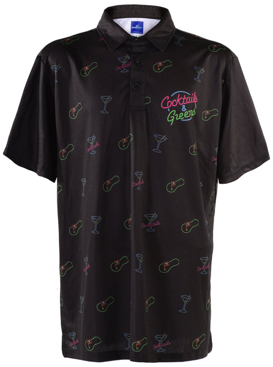Cocktails & Greens Mens Golf Polo Shirt by ReadyGOLF