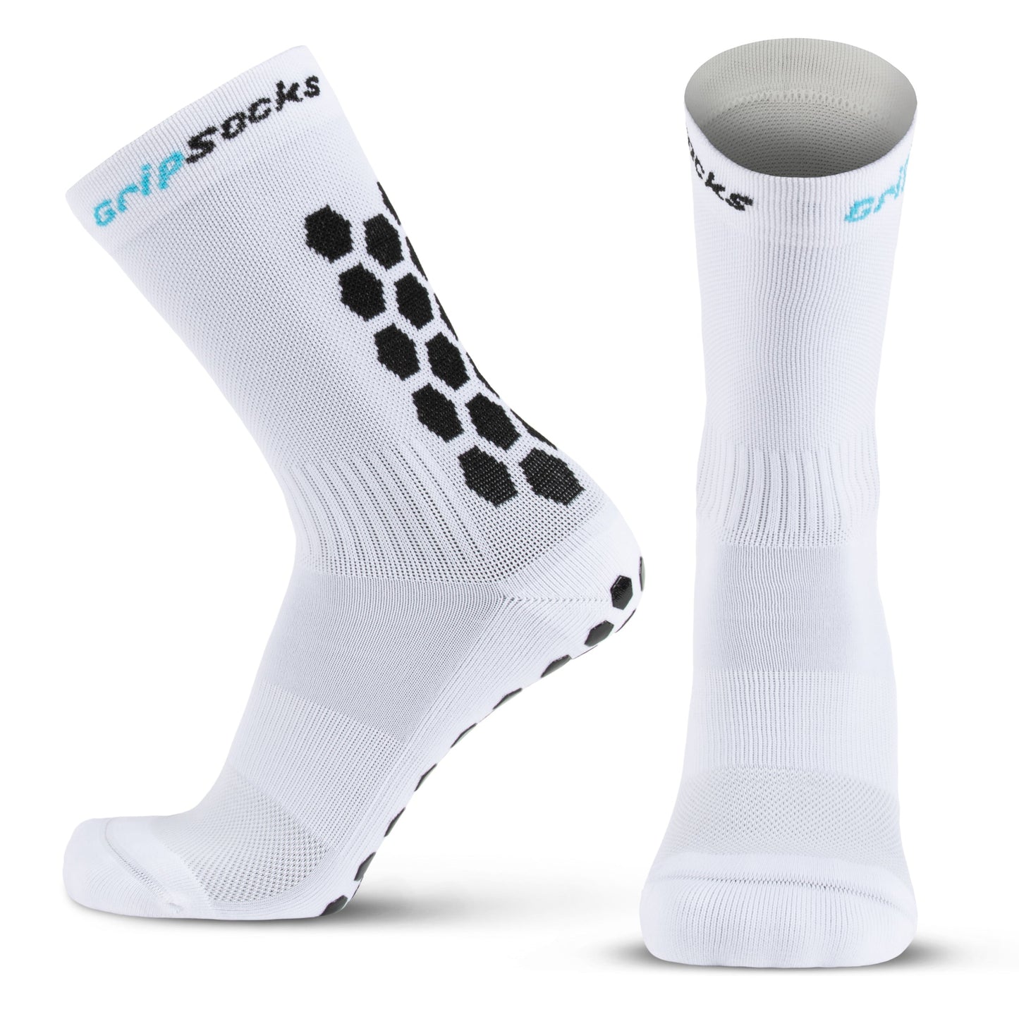 GripSocks for Soccer - Crew Height - White