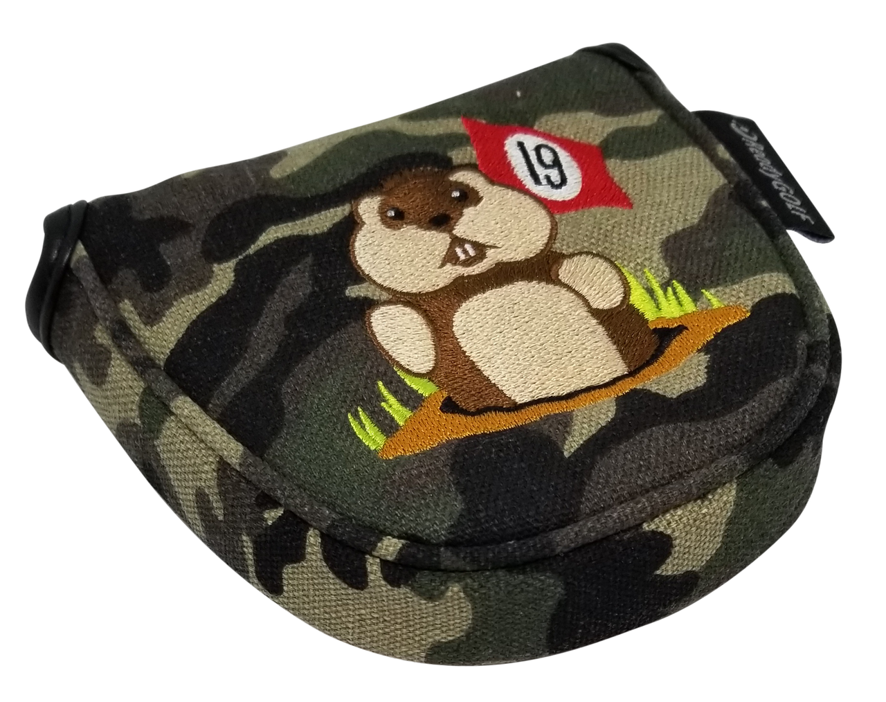 Dancing Gopher Camo Embroidered Mallet Putter Cover by ReadyGOLF