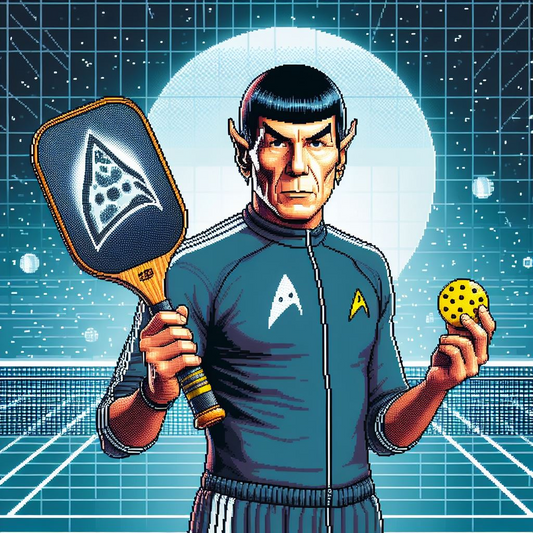 Spock is a fictional character in the Star Trek media franchise. He first appeared in the original Star Trek series serving aboard the starship USS Enterprise as science officer and first officer and later as commanding officer of the vessel. Spock Pickleball Paddles and Artwork