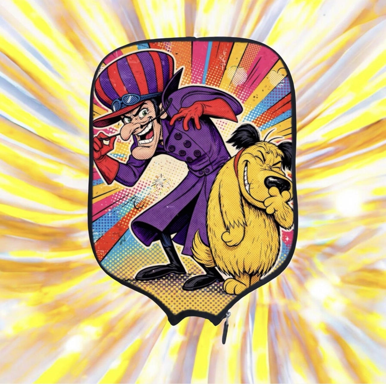 Dick Dastardly & Muttley - Pickleball Paddle Cover 