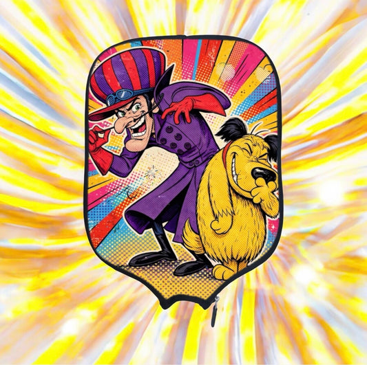 Dick Dastardly & Muttley - Pickleball Paddle Cover 