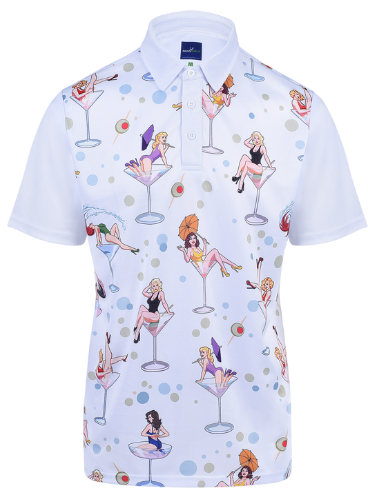 Dirty Martinis Mens Golf Polo Shirt by ReadyGOLF