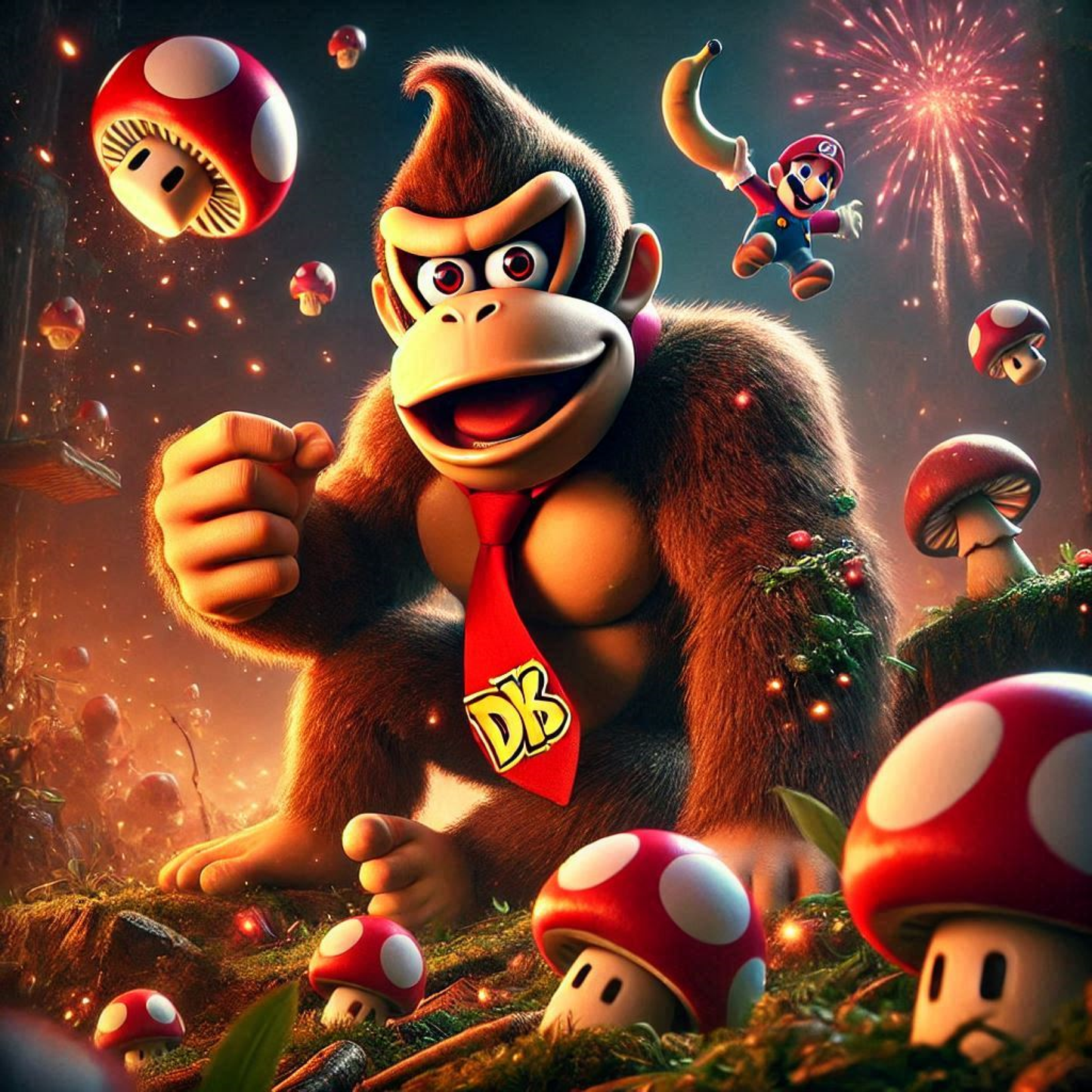 Donkey Kong - Mario Brothers -  Ready To Hang  Canvas Hi-Res Wall Artwork