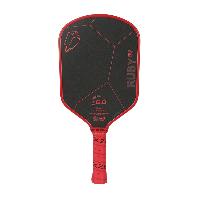 6.0 Six Zero Ruby Pro 14mm Red Pickleball Paddle