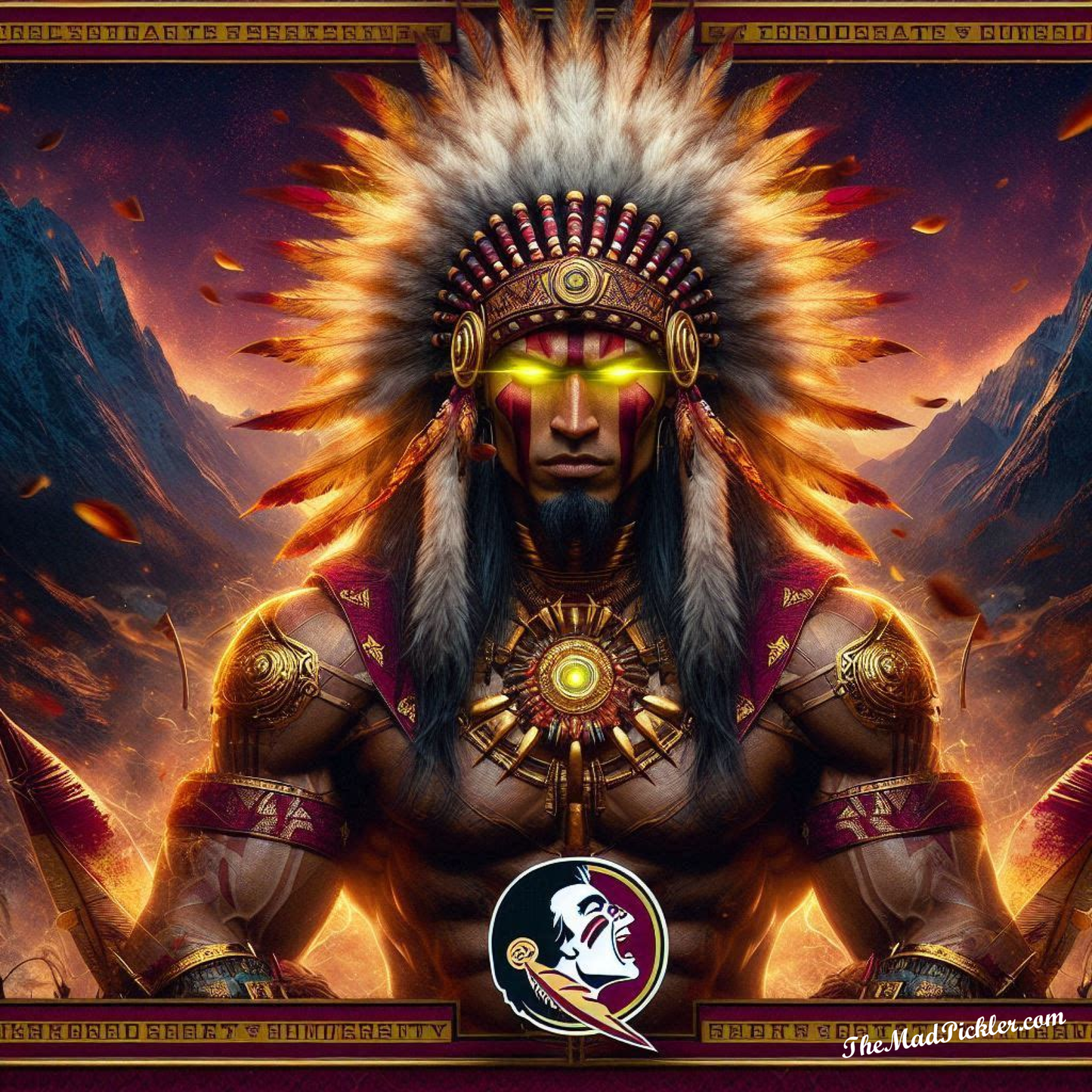 Florida State - FSU Indian - Canvas Hi-Res Wall Artwork